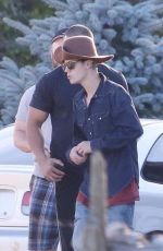 SELENA GOMEZ and Justin Bieber at Gorseback Riding in Canada