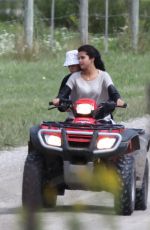 SELENA GOMEZ and Justin Bieber Riding a ATV in Toronto