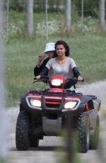 SELENA GOMEZ and Justin Bieber Riding a ATV in Toronto