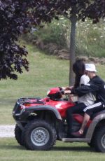 SELENA GOMEZ and Justin Bieber Riding a ATV in Toronto