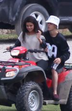 SELENA GOMEZ and Justin Bieber Riding a ATV in Toronto