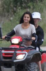SELENA GOMEZ and Justin Bieber Riding a ATV in Toronto