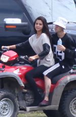 SELENA GOMEZ and Justin Bieber Riding a ATV in Toronto