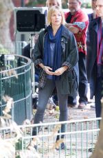 SIENNA MILLER on the Set of Adam Jones in London
