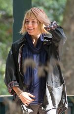 SIENNA MILLER on the Set of Adam Jones in London