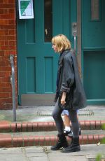 SIENNA MILLER on the Set of Adam Jones in London