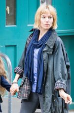 SIENNA MILLER on the Set of Adam Jones in London
