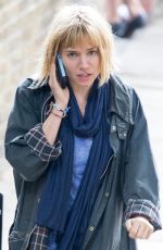 SIENNA MILLER on the Set of Adam Jones in London