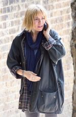 SIENNA MILLER on the Set of Adam Jones in London