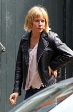 SIENNA MILLER on the Set of Adam Jones in London