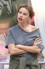 SOFIA VERGARA on the Set of Modern Family in Beverly Hills 0708