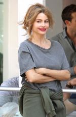 SOFIA VERGARA on the Set of Modern Family in Beverly Hills 0708