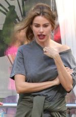 SOFIA VERGARA on the Set of Modern Family in Beverly Hills 0708