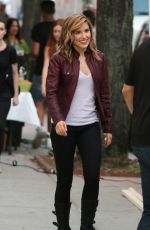 SOPHIA BUSH on the Set of Chicago P.D. in New York