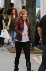 SOPHIA BUSH on the Set of Chicago P.D. in New York