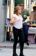 SOPHIA BUSH on the Set of Chicago P.D. in New York