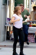 SOPHIA BUSH on the Set of Chicago P.D. in New York