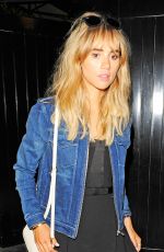 SUKI WATERHOUSE Leaves Chiltern Firehouse in London