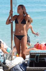 SYLVIE VAN DER VAART in Bikini at a Beach in Mykonos