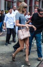 TAYLOR SWIFT in Tight Dress Out in New York