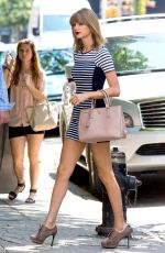 TAYLOR SWIFT in Tight Dress Out in New York