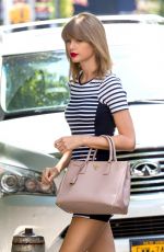 TAYLOR SWIFT in Tight Dress Out in New York