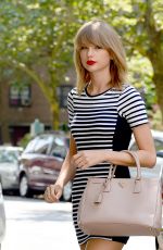 TAYLOR SWIFT in Tight Dress Out in New York