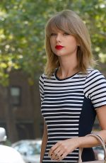 TAYLOR SWIFT in Tight Dress Out in New York