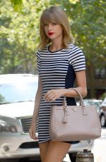 TAYLOR SWIFT in Tight Dress Out in New York