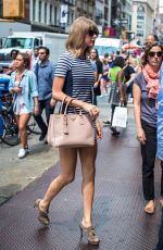 TAYLOR SWIFT in Tight Dress Out in New York
