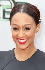 TIA MOWRY at Teenage Mutant Ninja Turtles Premiere in Westwood