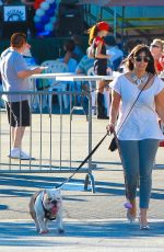 VANESSA HUDGENS Walking Her Dog Out in Studio City