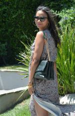 ZOE SALDANA Leaves a Private Party in Brentwood
