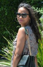 ZOE SALDANA Leaves a Private Party in Brentwood