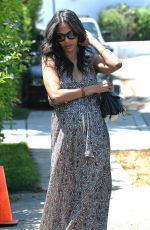 ZOE SALDANA Leaves a Private Party in Brentwood