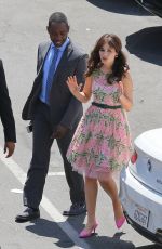 ZOOEY DESCHANEL on the Set of New Girl in Los Angeles