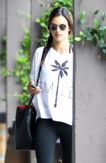 ALESSANDRA AMBROSIO Heading to a Gym in Brentwood
