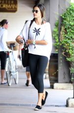 ALESSANDRA AMBROSIO Heading to a Gym in Brentwood