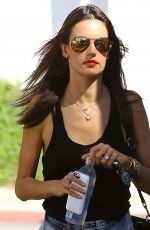 ALESSANDRA AMBROSIO in Denim Shorts Out in Beverly Hills 2609