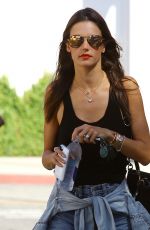 ALESSANDRA AMBROSIO in Denim Shorts Out in Beverly Hills 2609