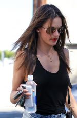 ALESSANDRA AMBROSIO in Denim Shorts Out in Beverly Hills 2609