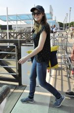 ALEXANDRA DADDARIO Arrives at Her Hotel in Venice