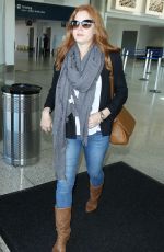 AMY ADAMS in Jeans Arrives at LAX Airport in Los Angeles