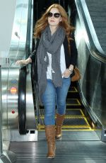 AMY ADAMS in Jeans Arrives at LAX Airport in Los Angeles