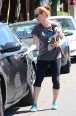 AMY ADMAS in Leggings Out and About in Studio City