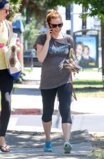 AMY ADMAS in Leggings Out and About in Studio City