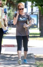 AMY ADMAS in Leggings Out and About in Studio City