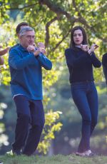 ANNE HATHAWAY on the Set of The Intern in New York 1809