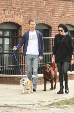 ANNE HATHAWAY Walks Her Dogs Out in New York