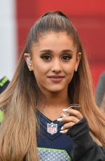 ARIANA GRANDE Performs at Seattle Seahawks Football Game